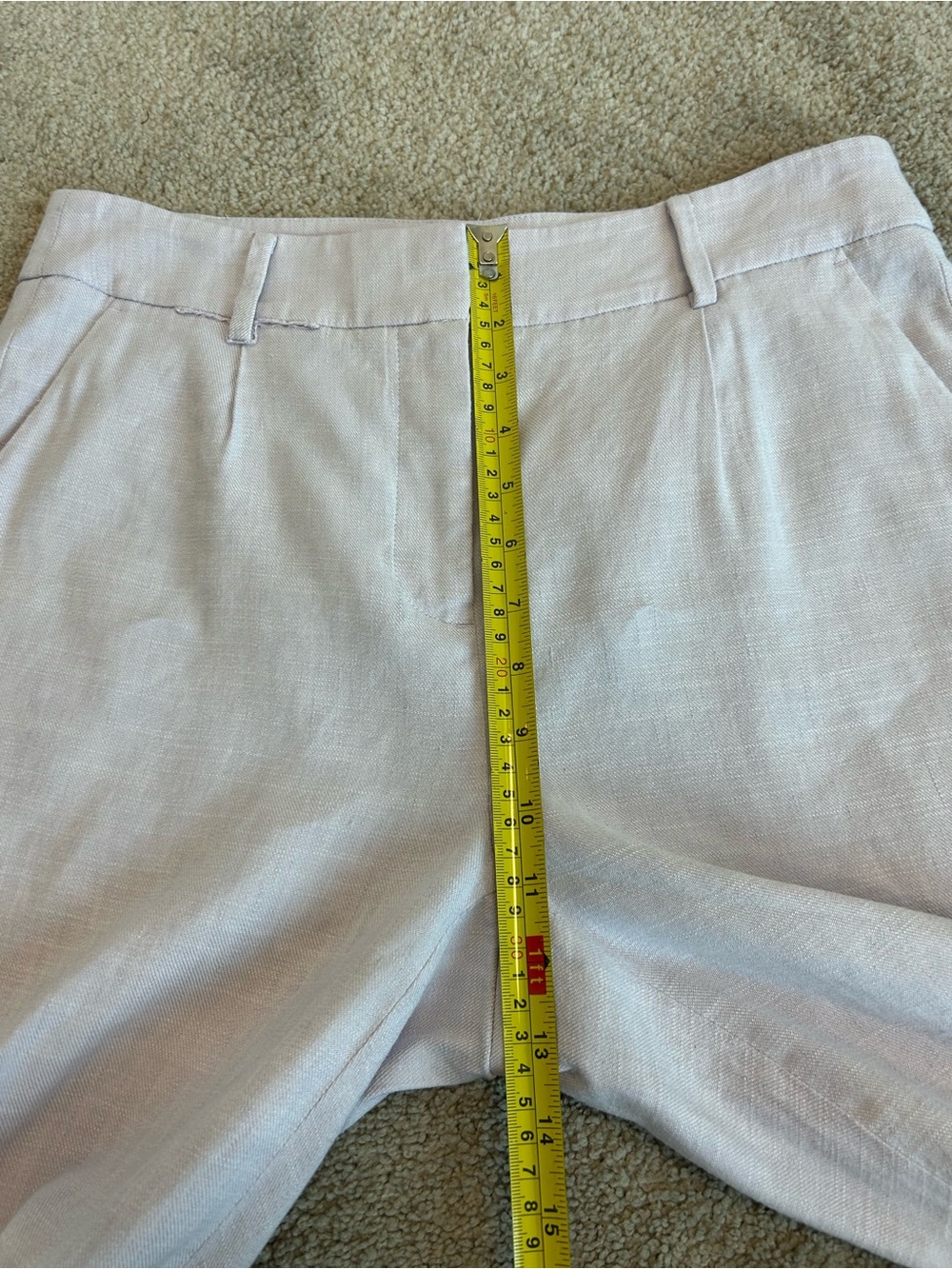 RW&CO Light Lilac Linen Blend Tailored Ankle Pants Size 8 - Picture 4 of 11